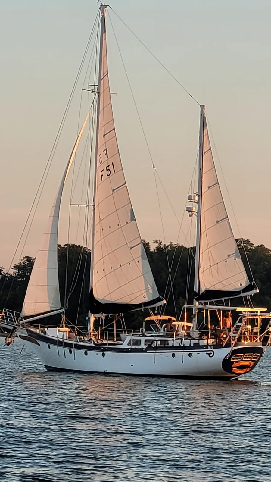 Exodus sailing at golden hour